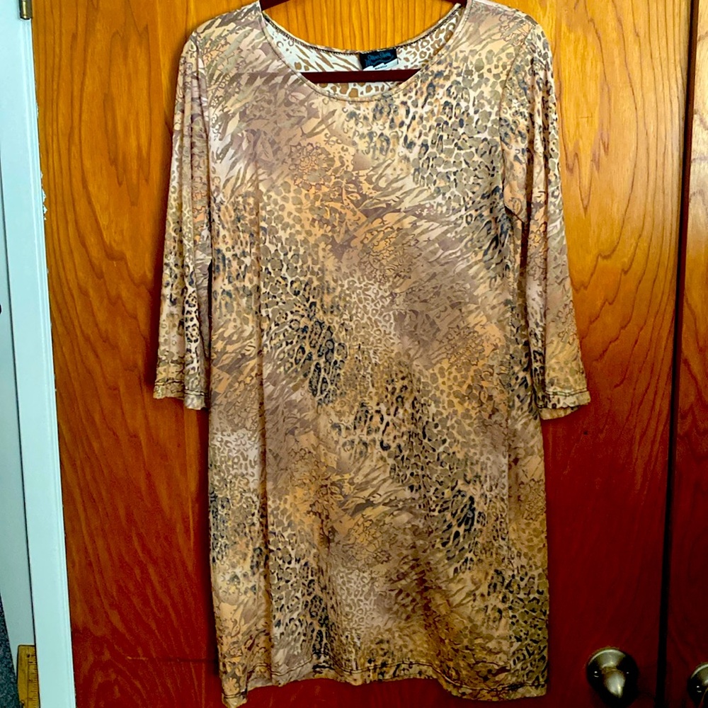 Semi sheer tiger/leopard print top/dress